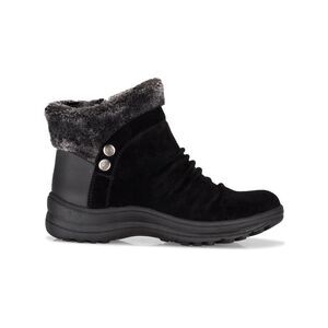 BARETRAPS Womens Black Button Aeron Round Toe Block Heel Leather Snow Boots 5 M